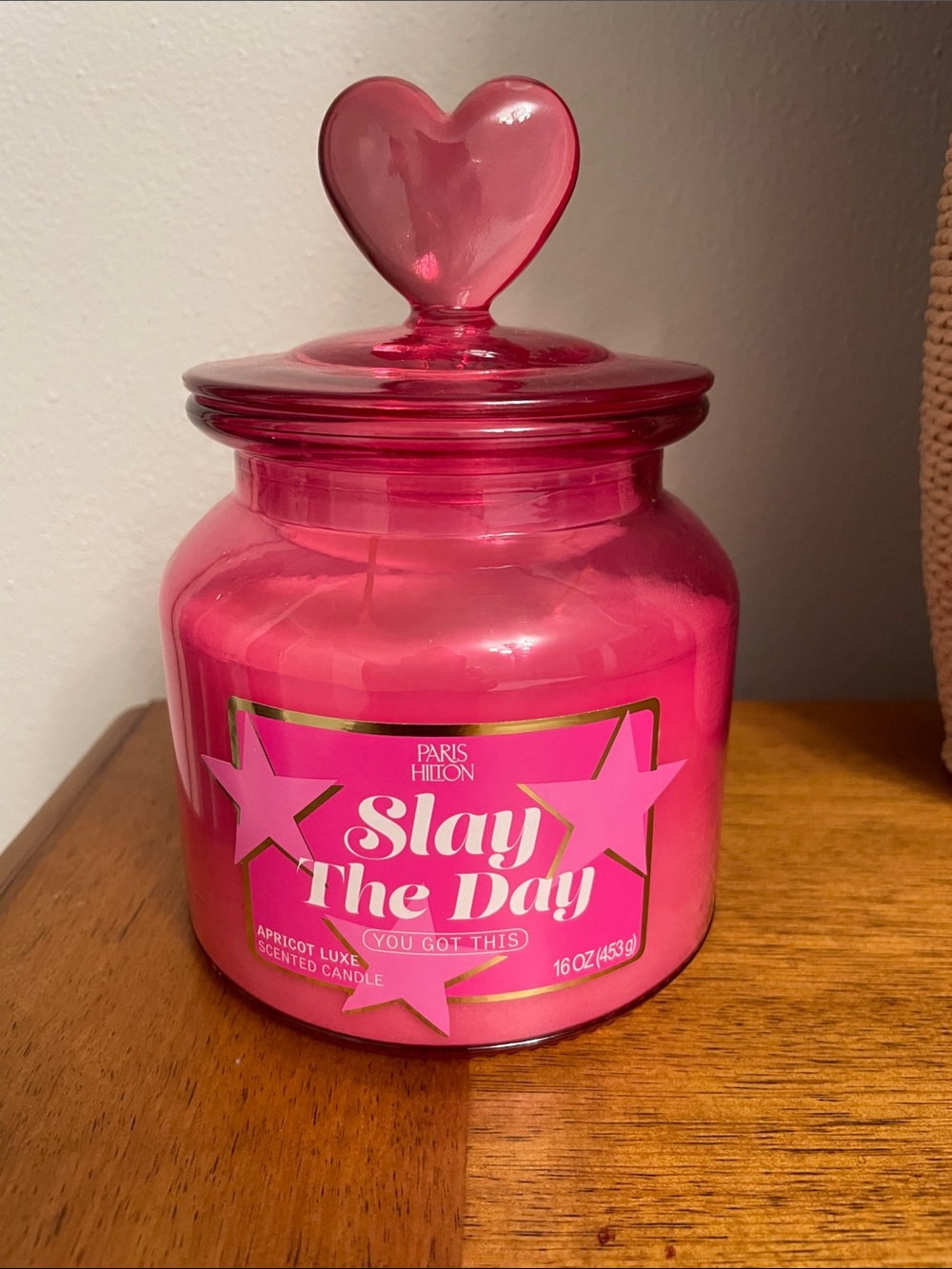 NWT PARIS HILTON “Slay The Day” YOU GOT THIS 16 oz. Apricot Luxe Scented Candle